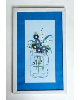 Happy Threads Frames With Artwork and Crochet Motifs (Blue) Happy Threads Frames With Artwork and Crochet Motifs (Blue)
